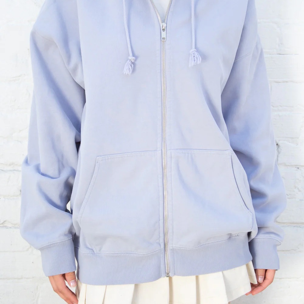Brandy Melville blue zip up hoodie